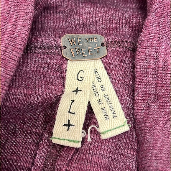 Free People Split Back Long Sleeve Cowl Neck Top Size Large - Picture 5 of 10